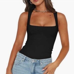 Women’s Sexy Sleeveless Square neck bodysuit M